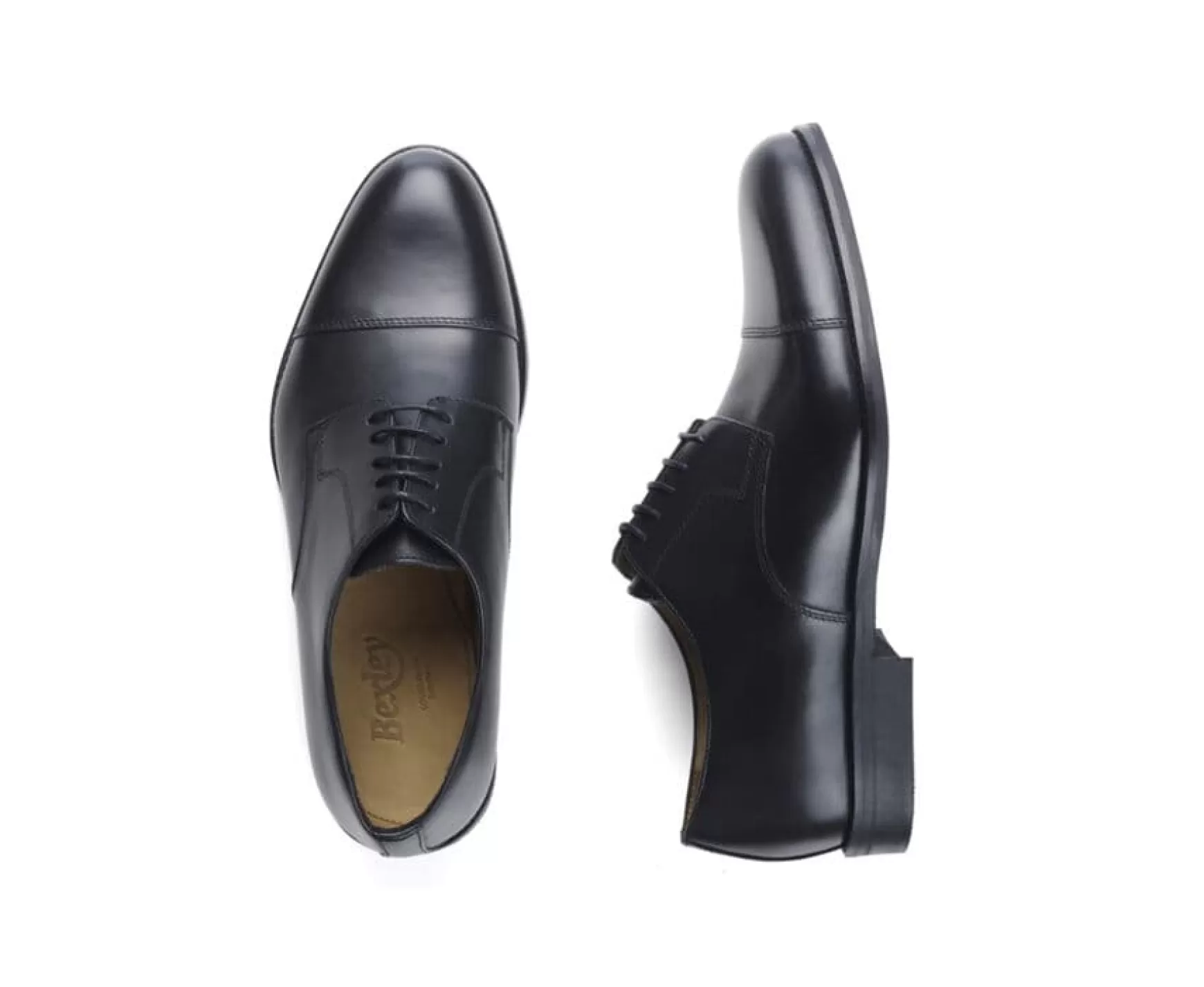 Bexley Derby Shoes | Blake Derby Shoes - Rubber Sole - Mayfair Classic Gomme Ville | Blackblack With Black Waistband