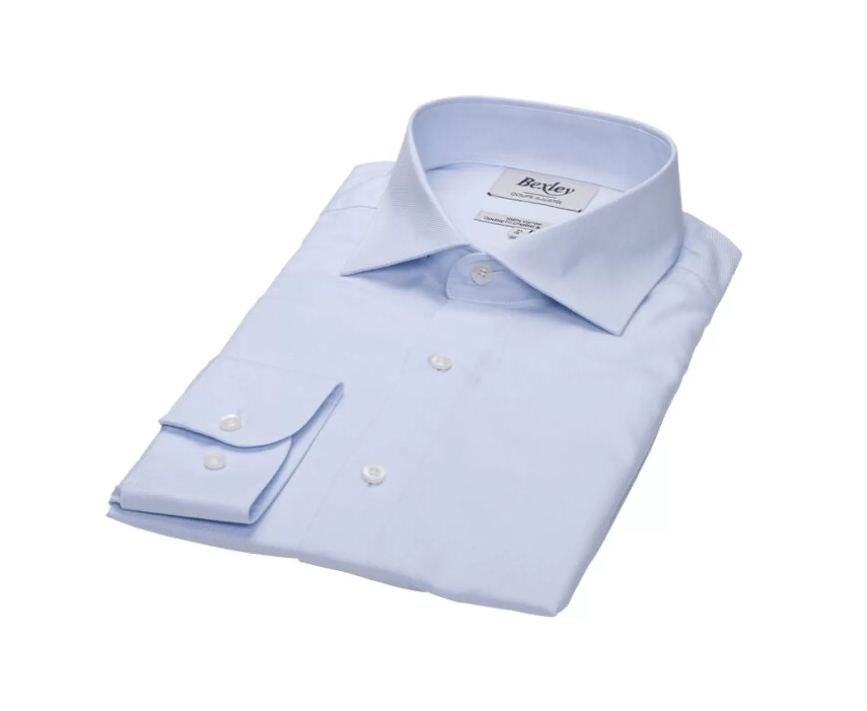 Bexley | Blue Sky Two Ply Plain Oxford Shirt Ottavio Classic Pale Blue