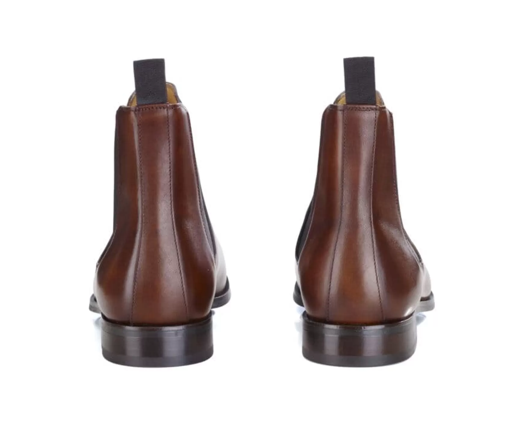 Bexley Boots Shoes | Cognac Patina Men'S Chelsea Boots With Rubber Outsole - Toddington Gomme | Patina Cognac