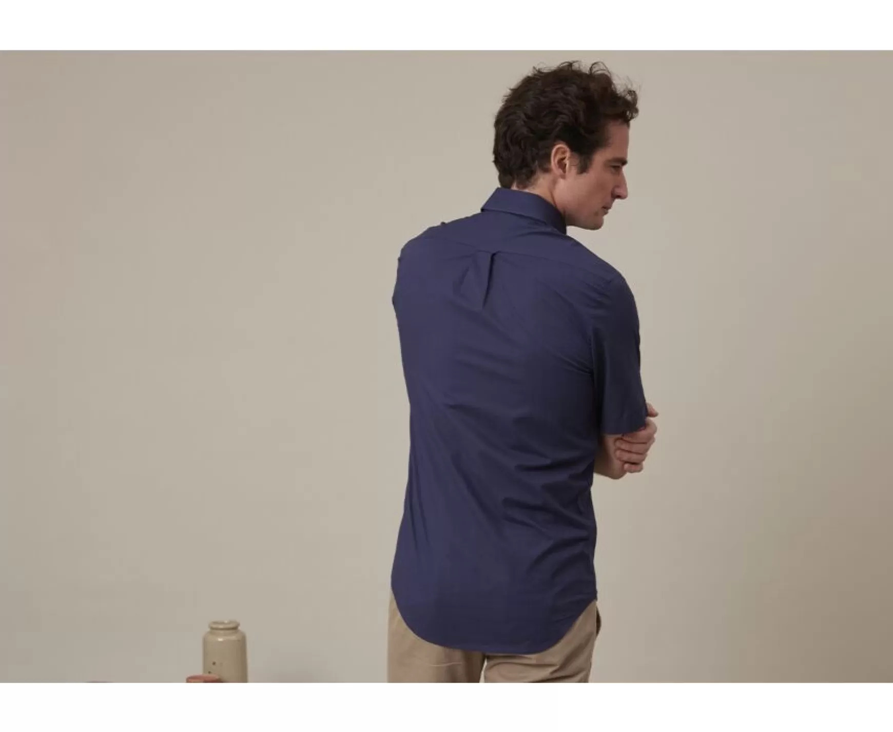 Bexley | Cotton Linen Shirt - Chest Pocket Colten Mc Navy