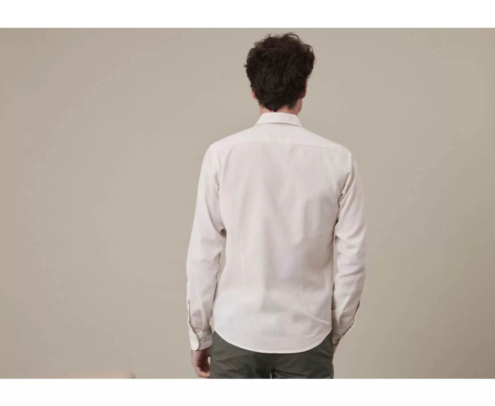 Bexley | Cotton Linen Shirt Silbert Ecru Chambray