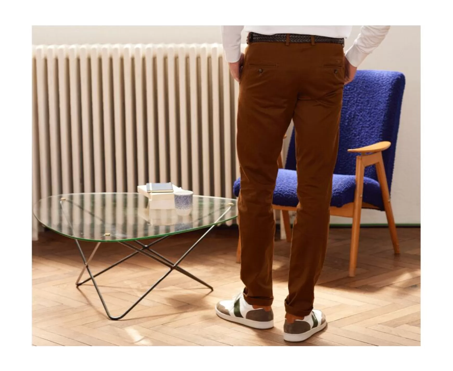 Bexley Adjusted Fit | Dark Caramel Chino Trousers For Men - Nigel Ii | Caramel Fonce