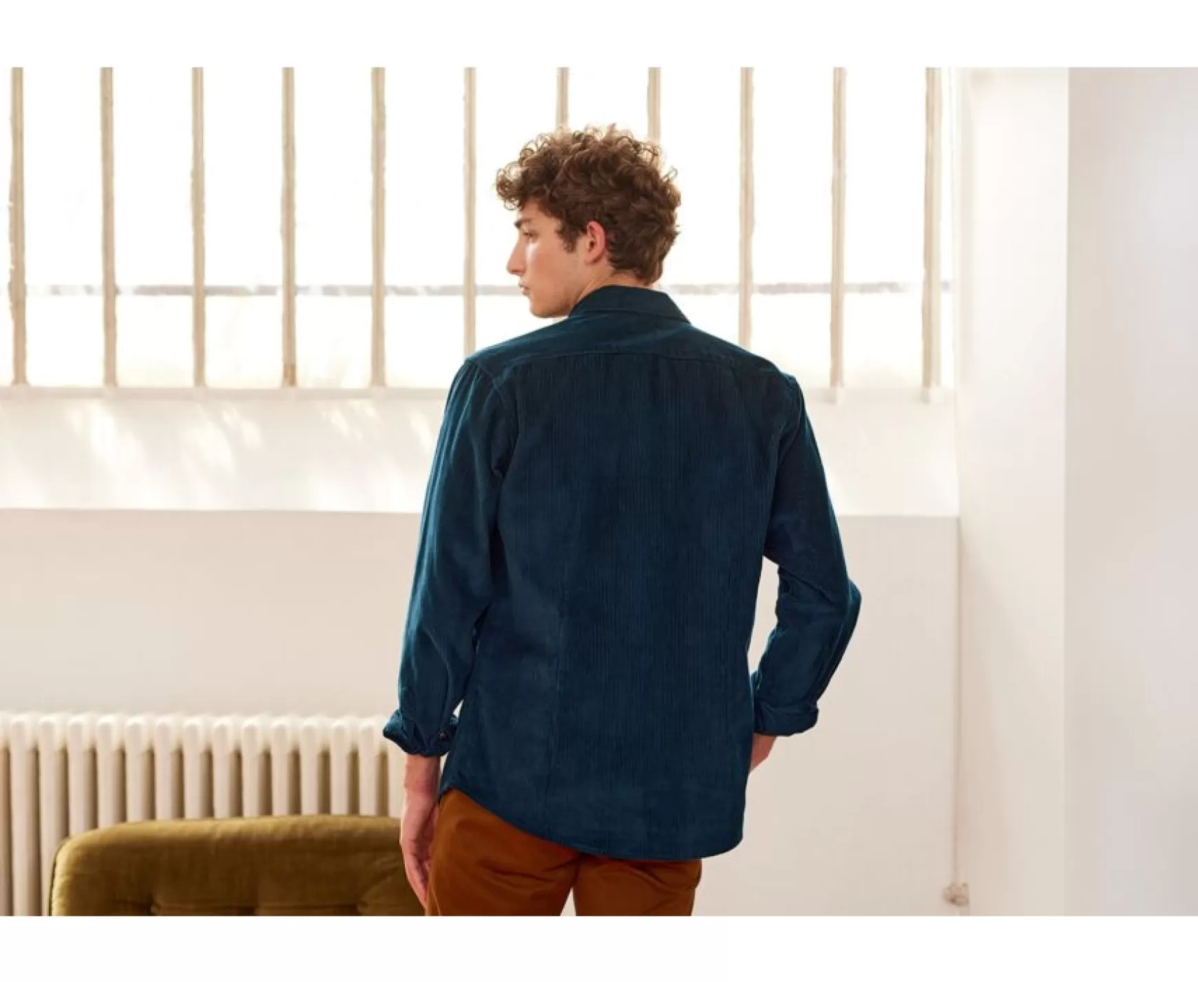 Bexley | Dark Green Corduroy Over Shirt - Victorin | Vert Sombre
