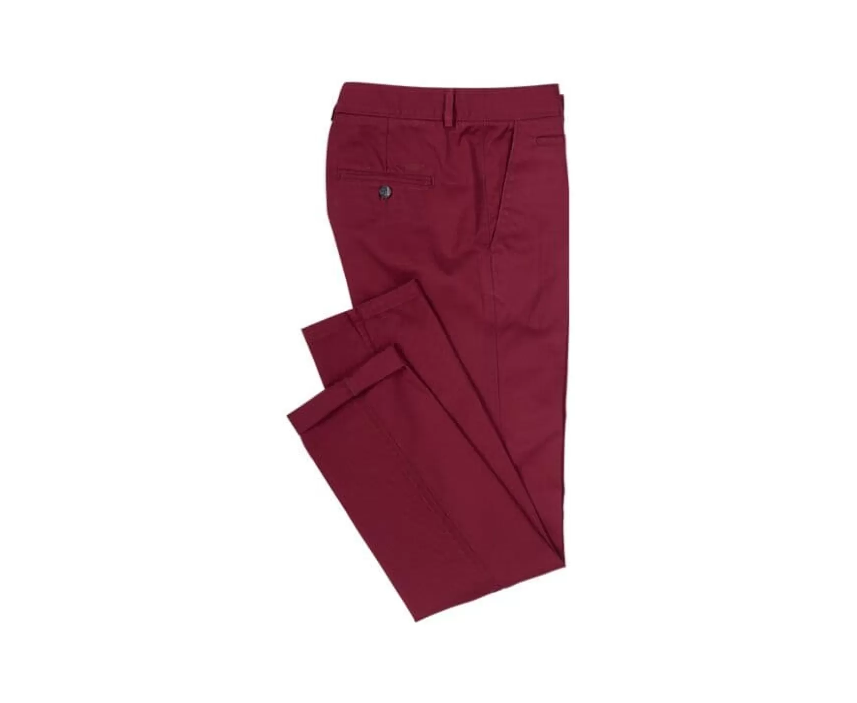 Bexley Adjusted Fit | Dark Red Chino Trousers For Men - Nigel Ii | Rouge Fonce