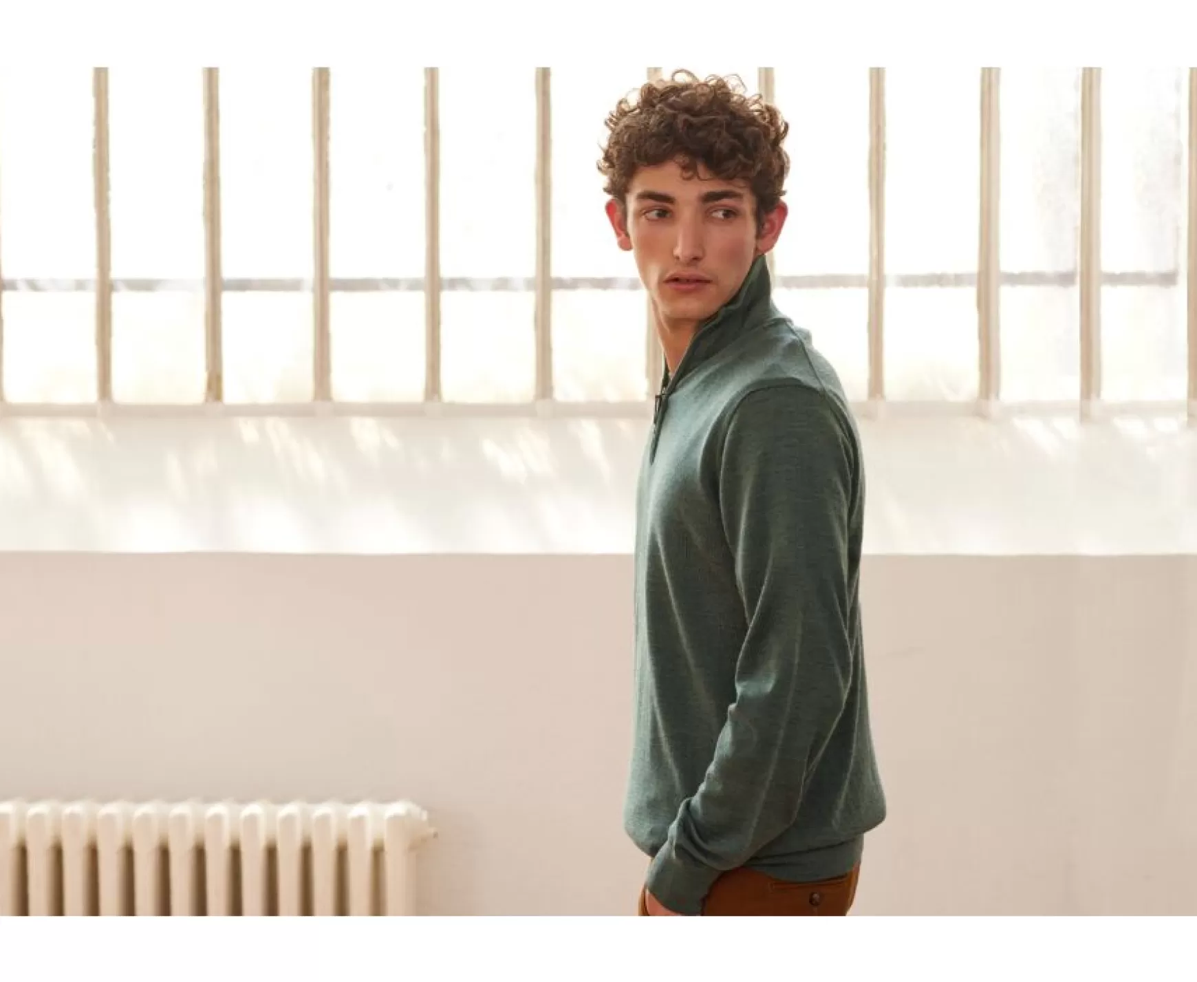 Bexley | Half-Zip Pullover - Vlarinos | Green Melange
