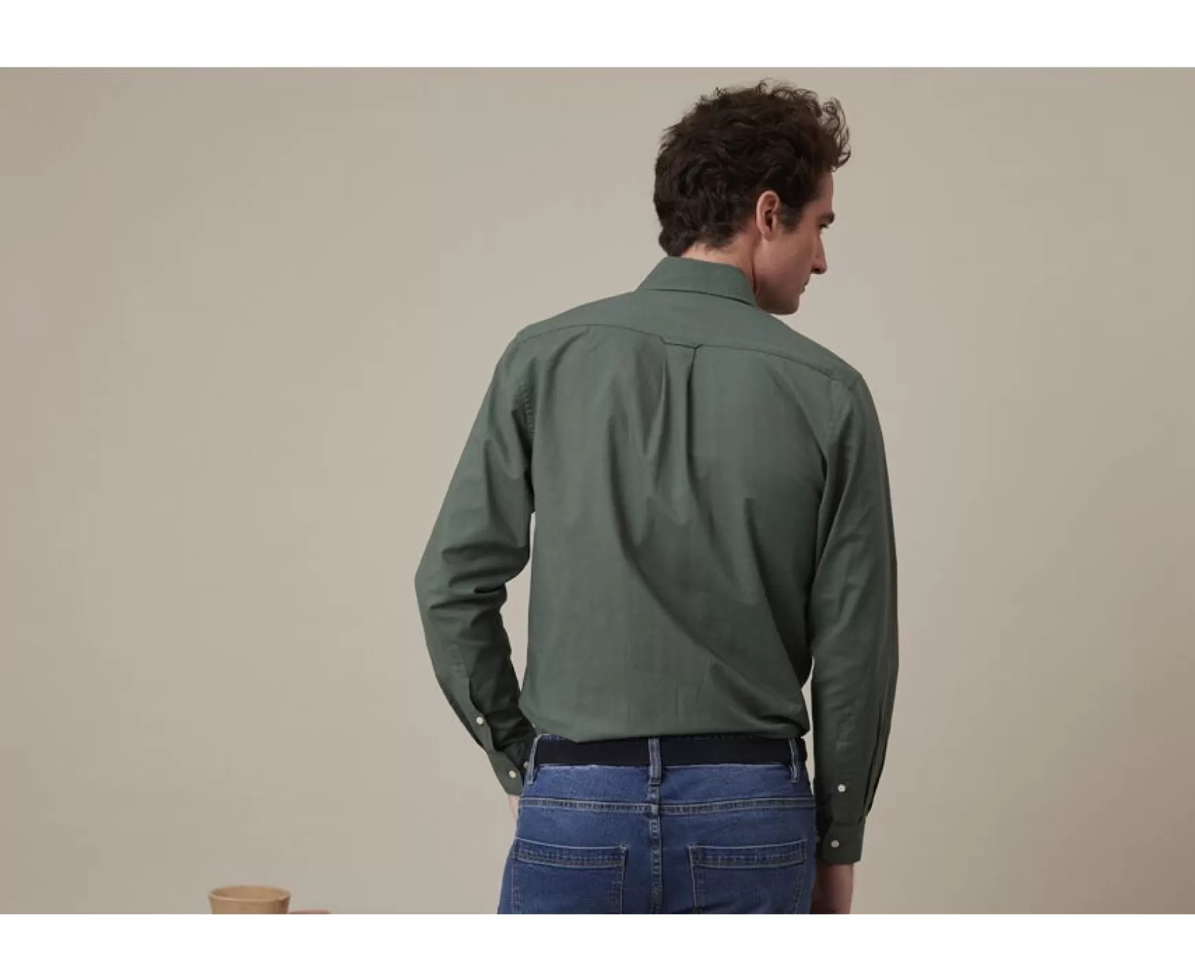 Bexley | Long Sleeve Cotton Linen Shirt Colten Dark Green