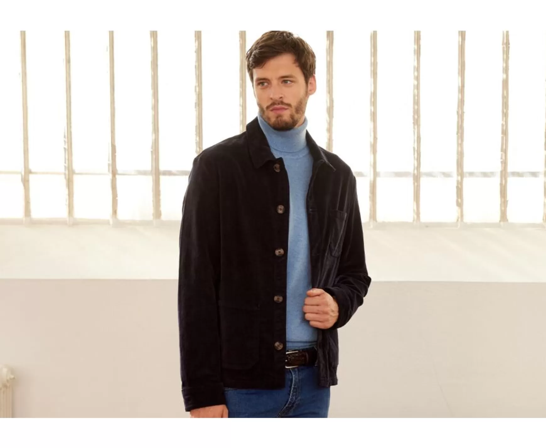 Bexley | Men'S Corduroy Jacket Fidelien Navy