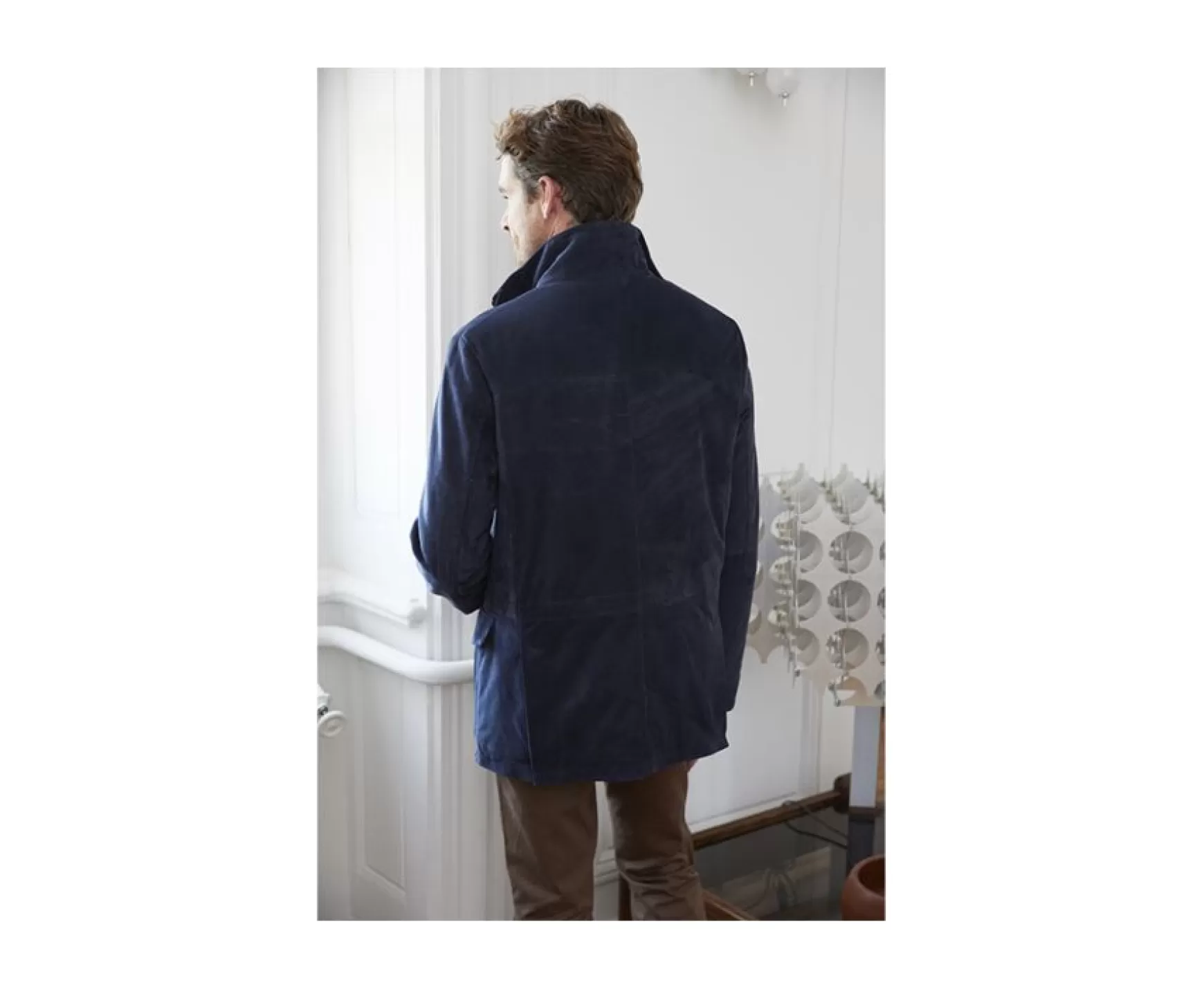 Bexley | Men'S Navy Leather Jacket Fulbert Navy Ii