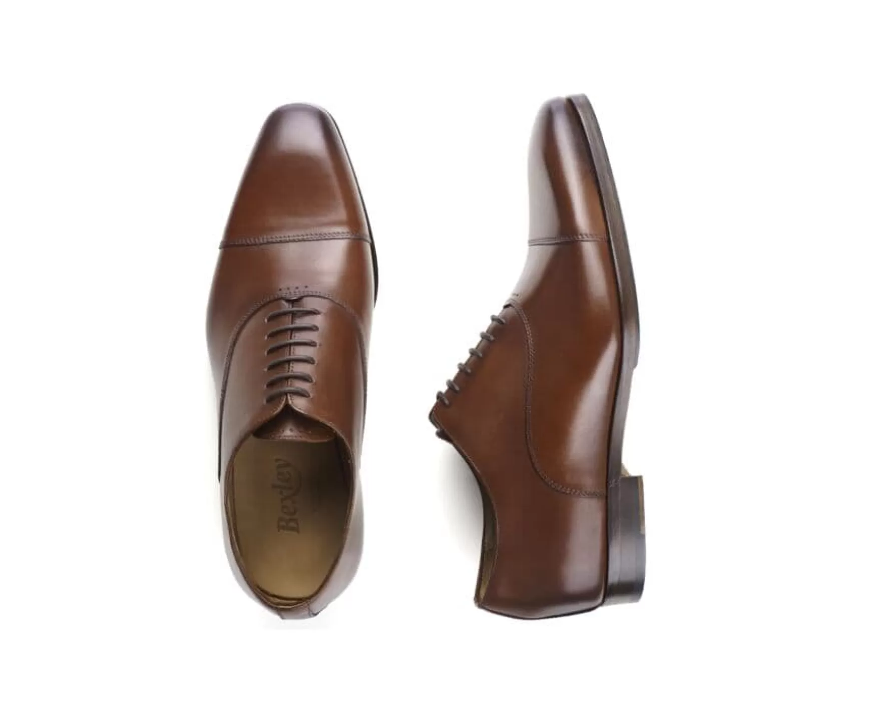 Bexley Oxford Shoes | Oxford Shoes - Leather Outsole & Rubber Pad - Spezia Ii Patin | Patina Chestnut