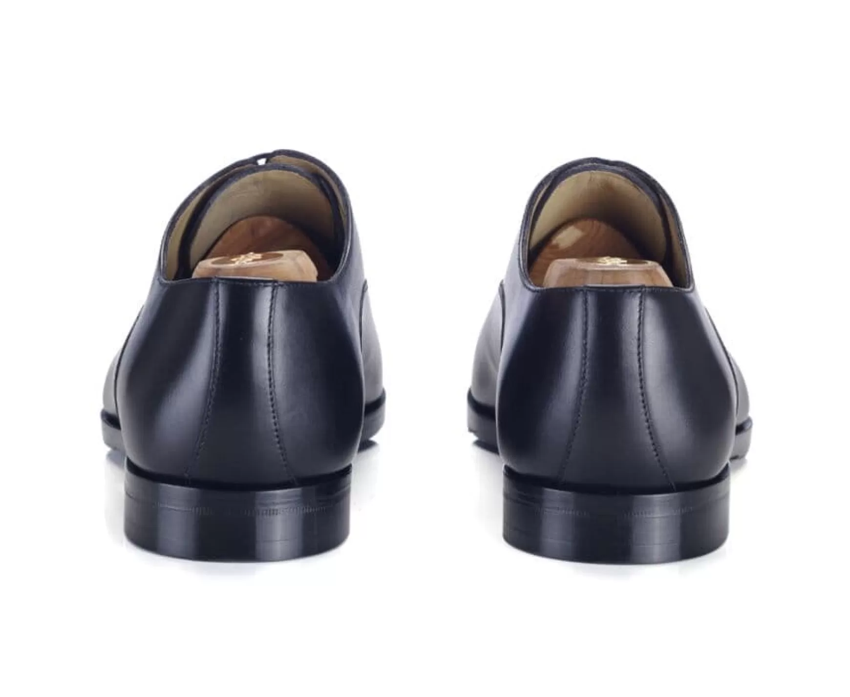 Bexley Oxford Shoes | Patina Black Oxford Shoes - Leather Outsole & Rubber Pad Spezia Ii Patin Black With Patine