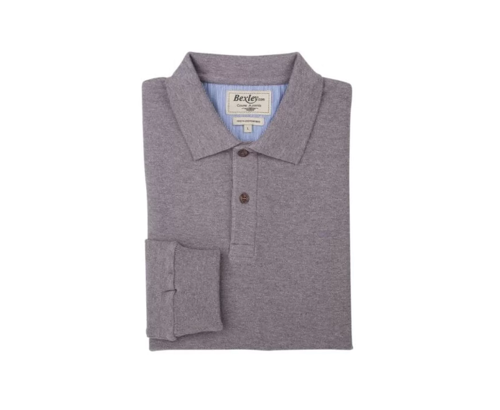 Bexley Long Sleeves Polo Shirts | Taupe Melange Men'S Long Sleeve Polo Shirt Andy Ii Ml Light Taupe Melange