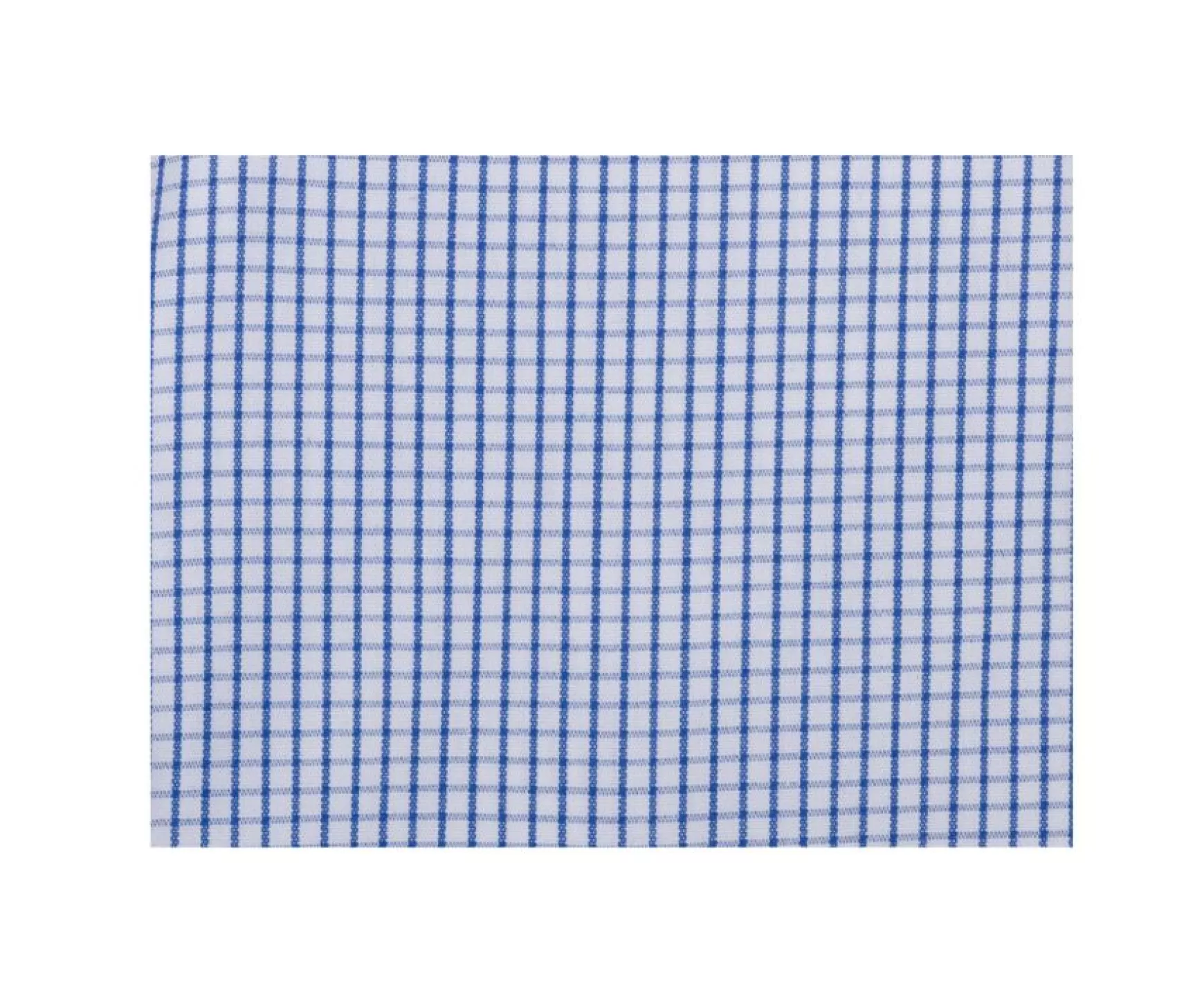 Bexley | White Cotton Shirt With Thin Blue Ocean Checks Tim Mc Blue Ocean And White