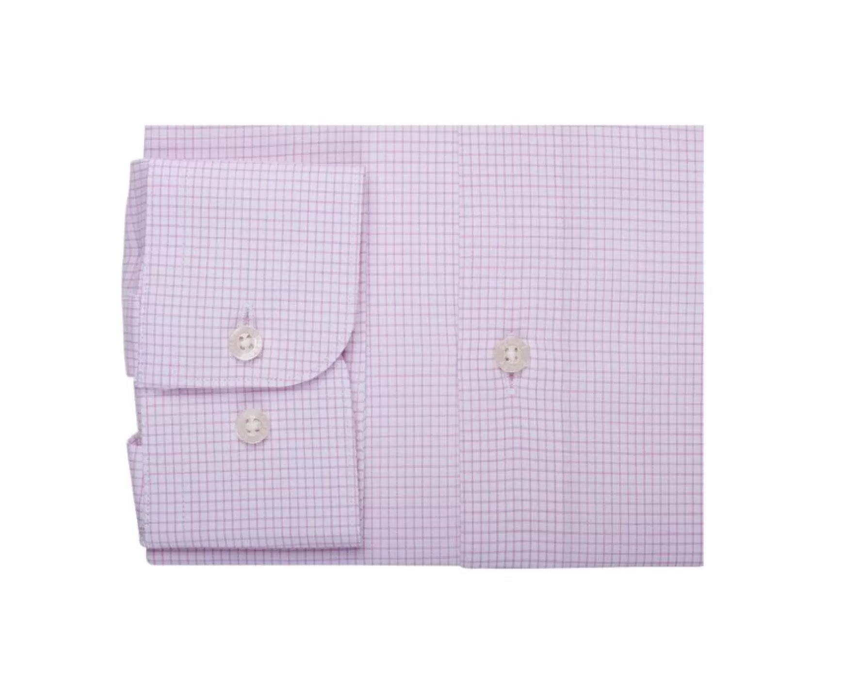 Bexley | White With Light Pink Check Men'S Twill Shirt - Martinien | White And Light Pink