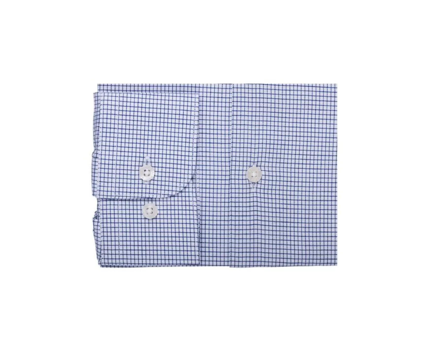 Bexley | White With Ocean Blue Check Men'S Twill Shirt - Martinien | White And Ocean Blue